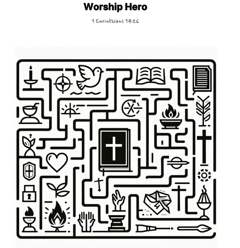 Worship Hero maze